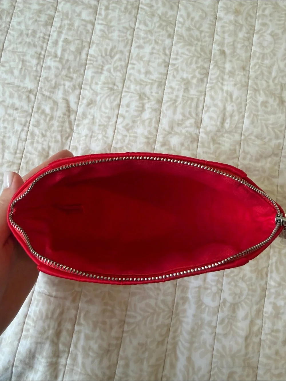 Givenchy Red Quilted Cosmetic Pouch
